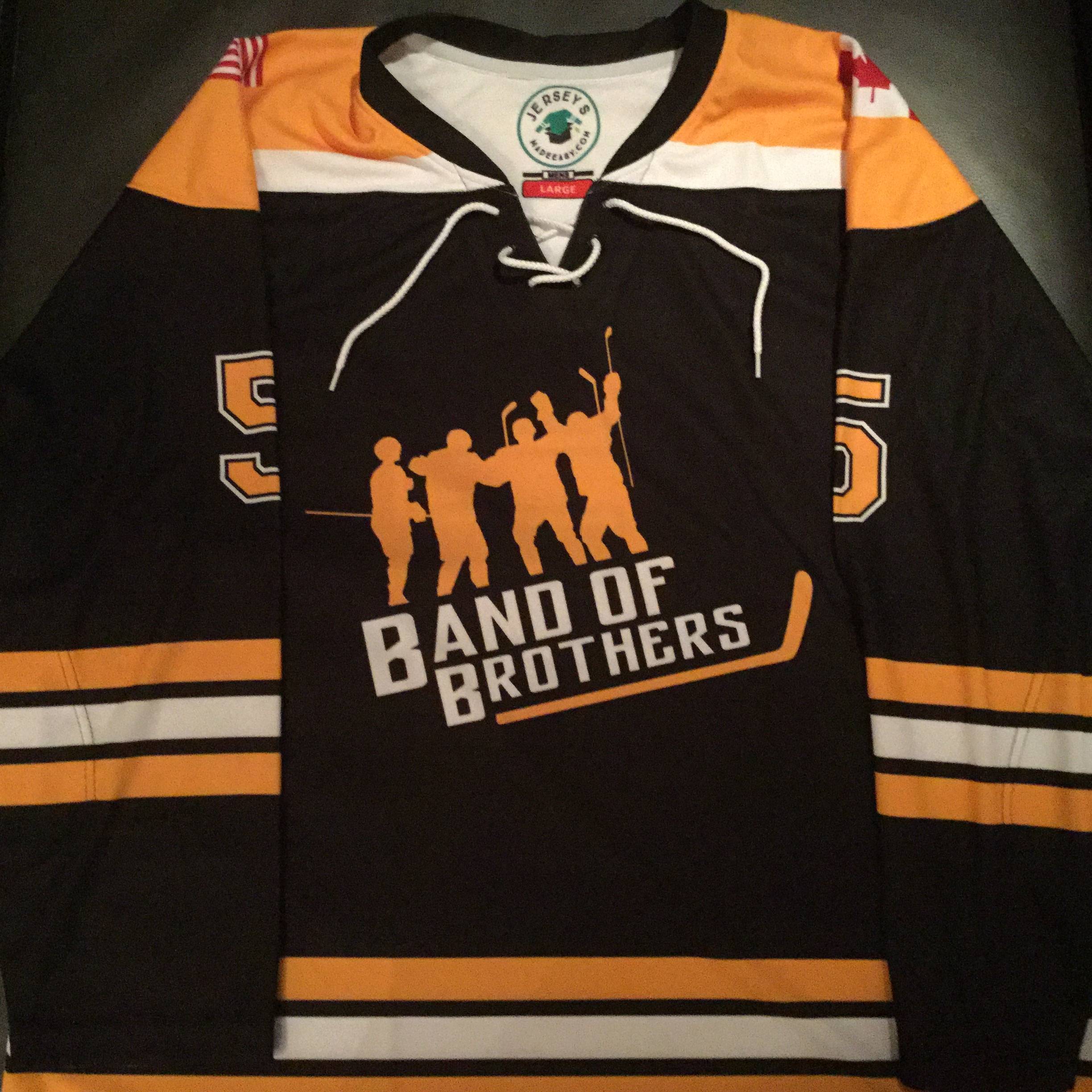 Custom Sublimated Ice Hockey Jersey: Boston Bruins Striping