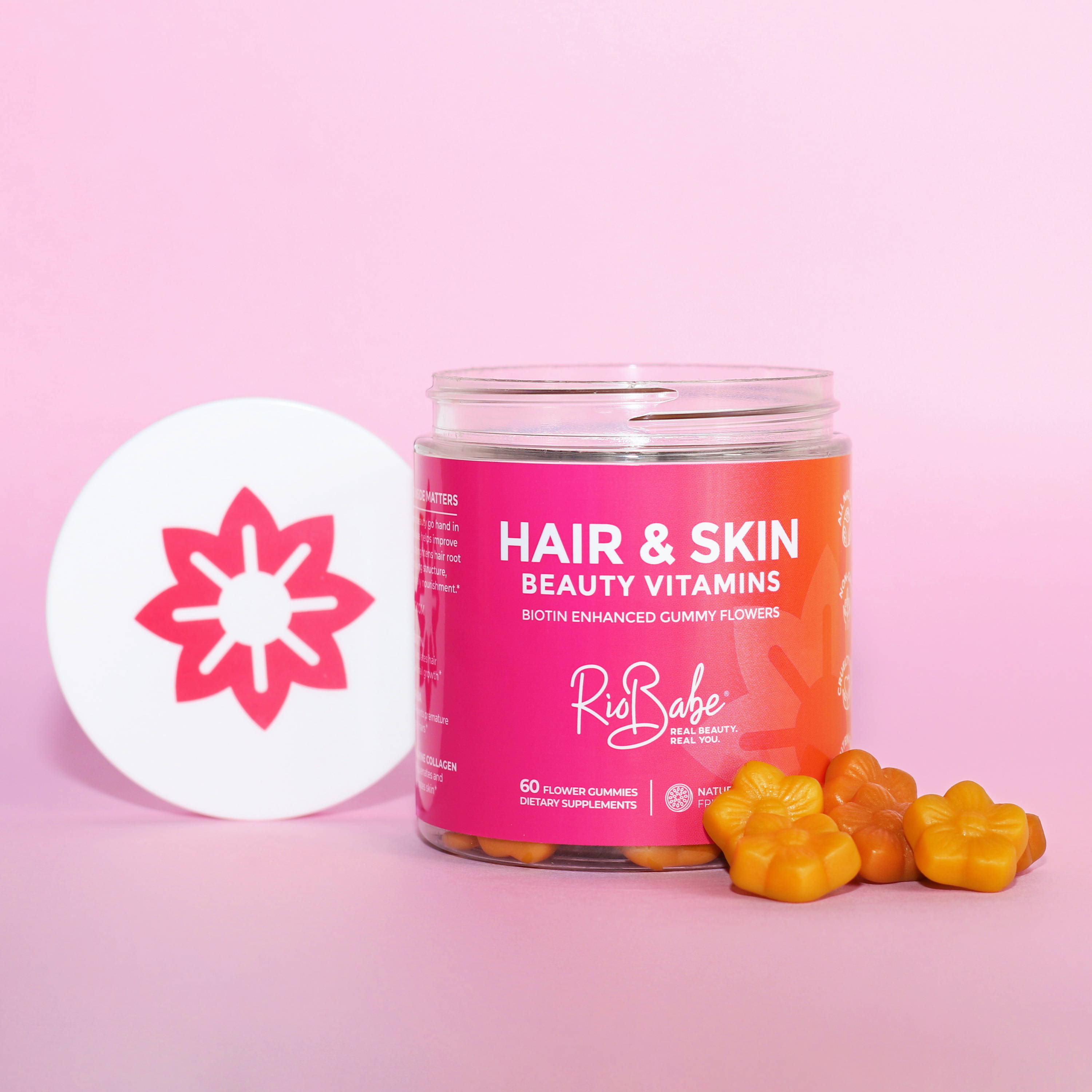 RioBabe Hair and Skin Beauty Flower Vitamin Gummies