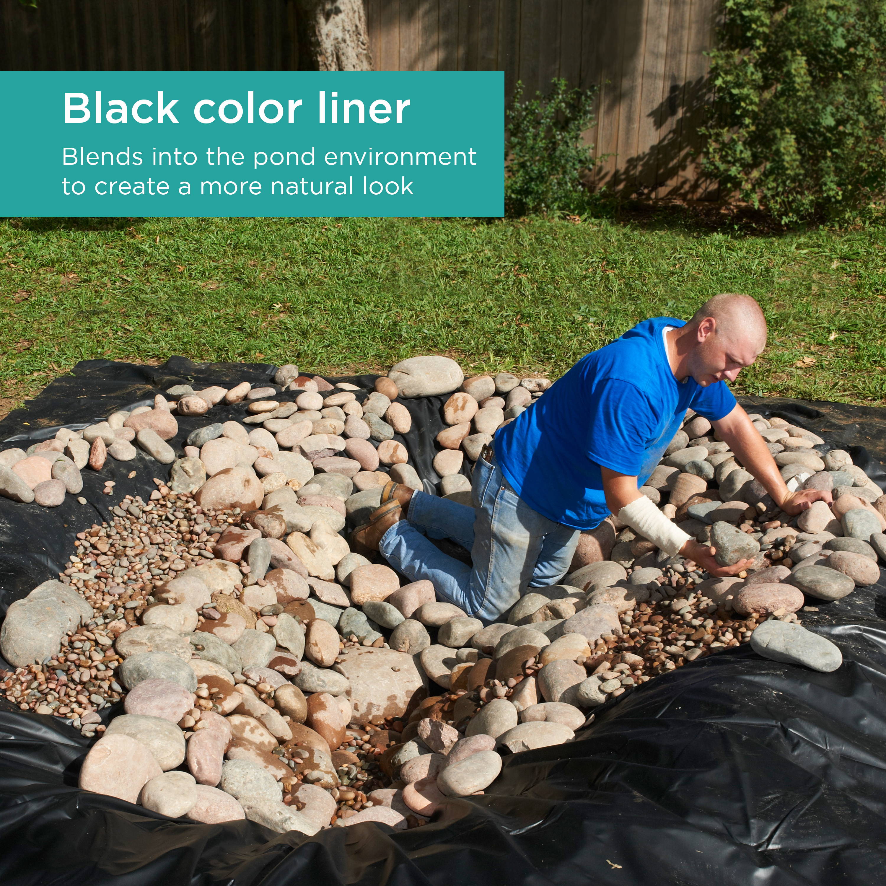 TotalPond pond liners are black