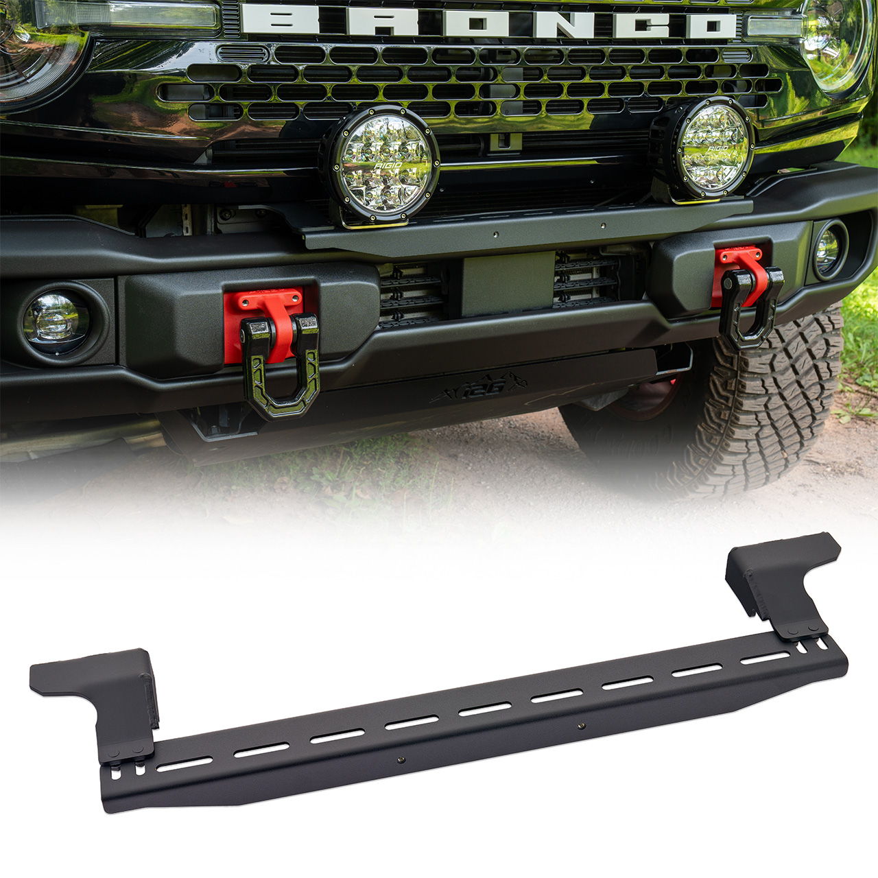 IAG Off-Road FMS 21+ Ford Bronco Stealth Light Bar Mount for OE Style Bull Bar