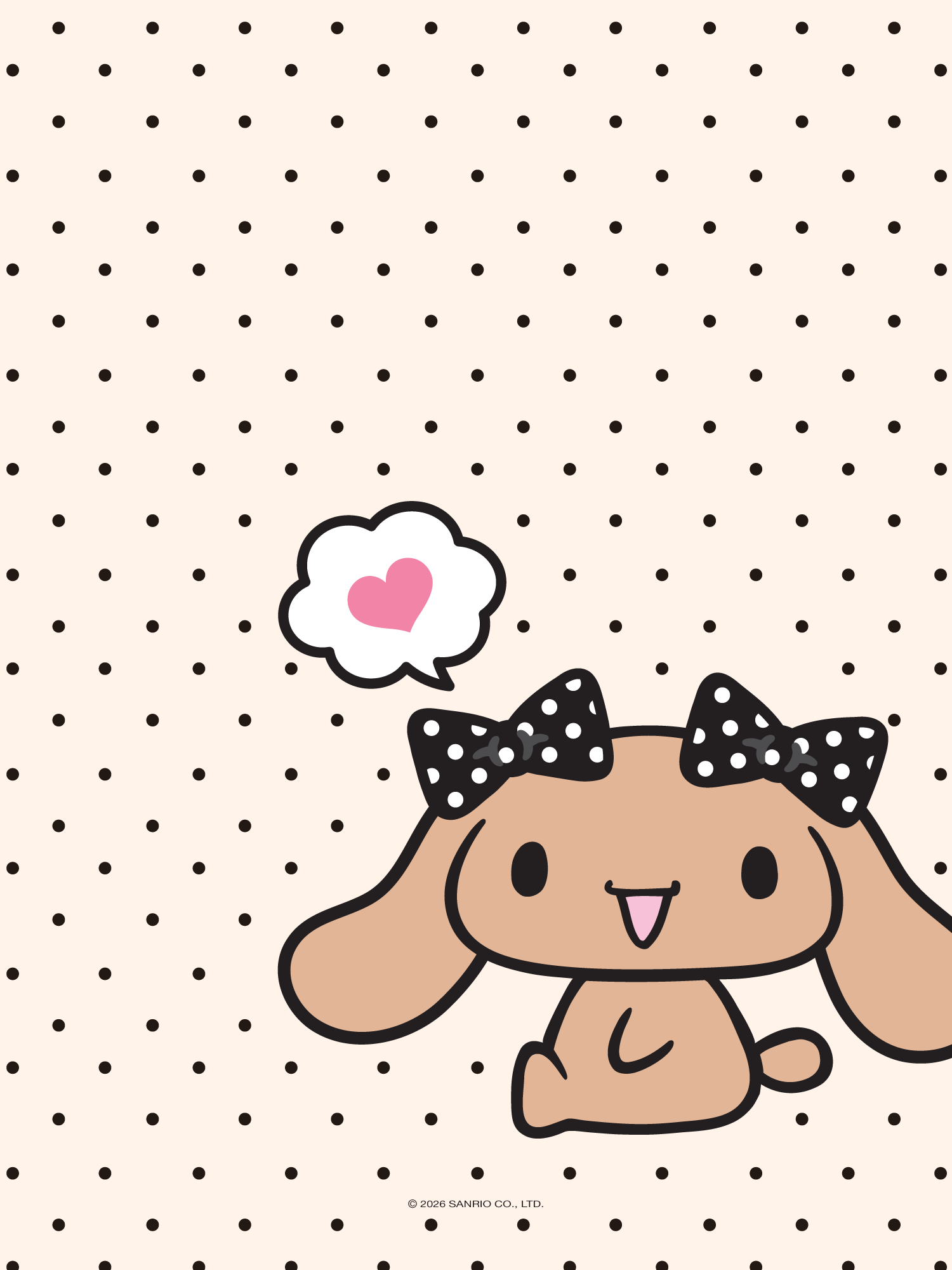Lovelymocha on a beige and black polka dot background.