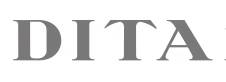 Logo of DITA in bold black letters.