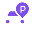 Car icon with a parking location pin.