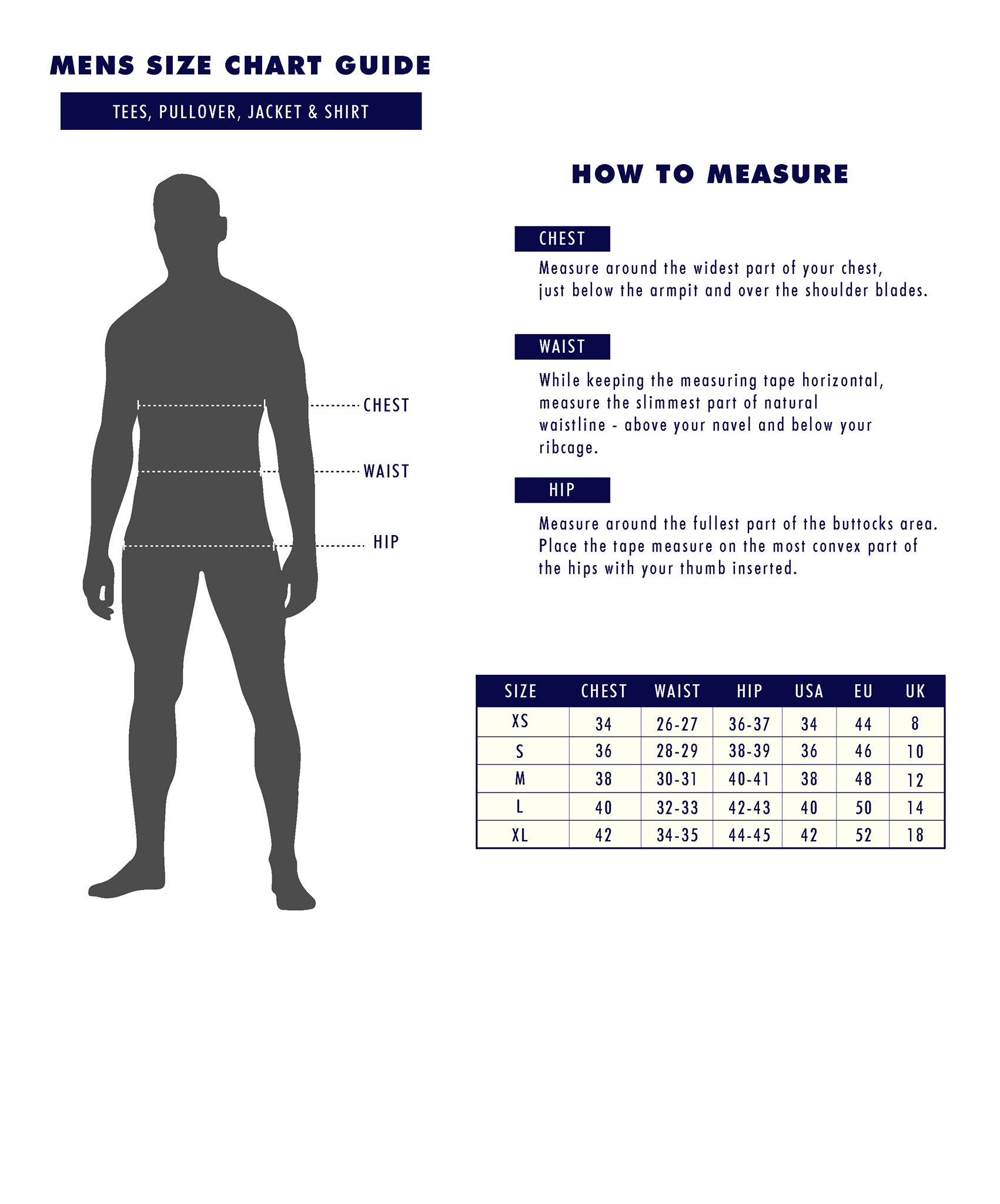 H m Sizing Chart
