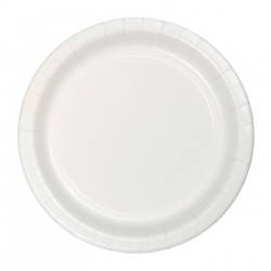White party plate. Shop all white party supplies.