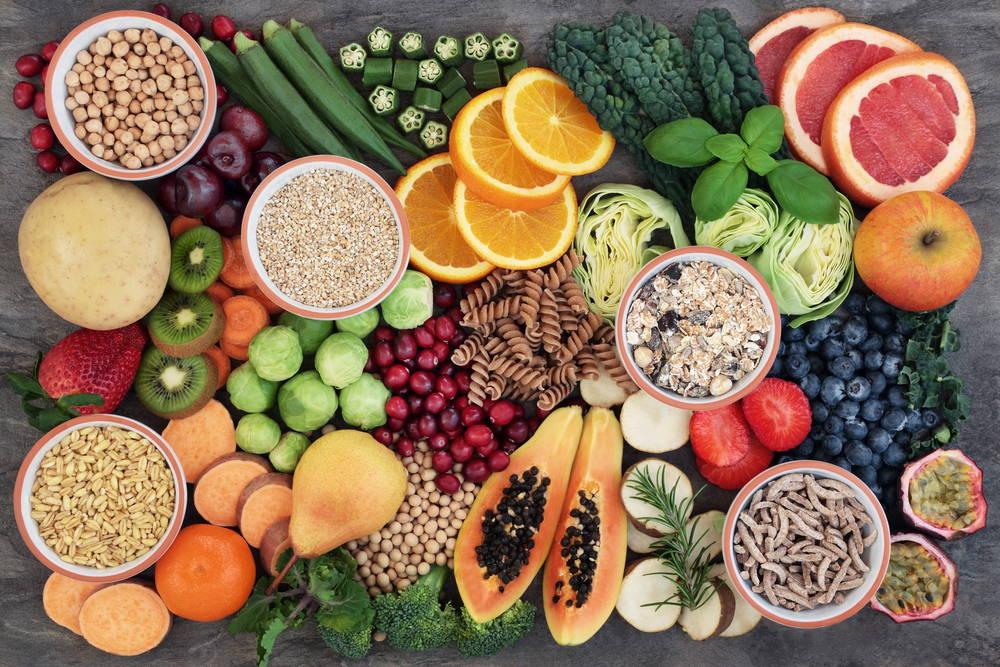 fruits, vegetables, nuts, seeds, balanced diet, vegan, vegetarian