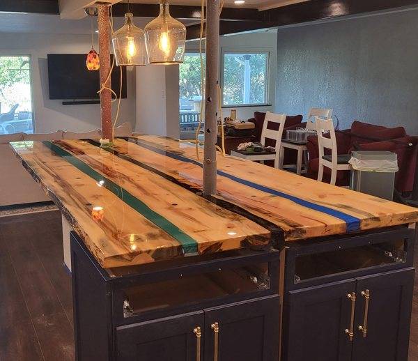 Countertop finished with UltraClear epoxy