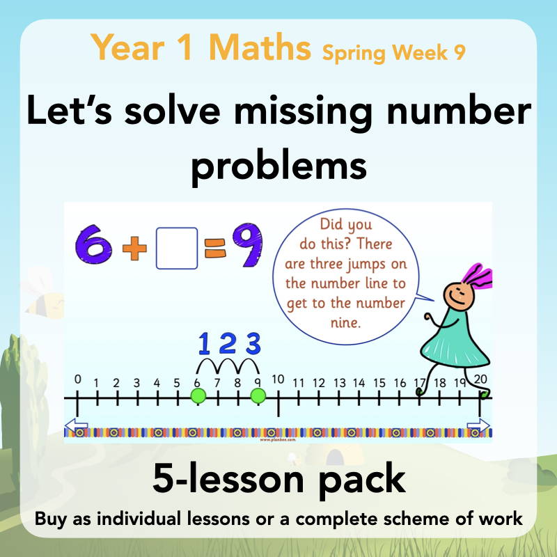 Year 1 Curriculum - Let's solve missing number problems