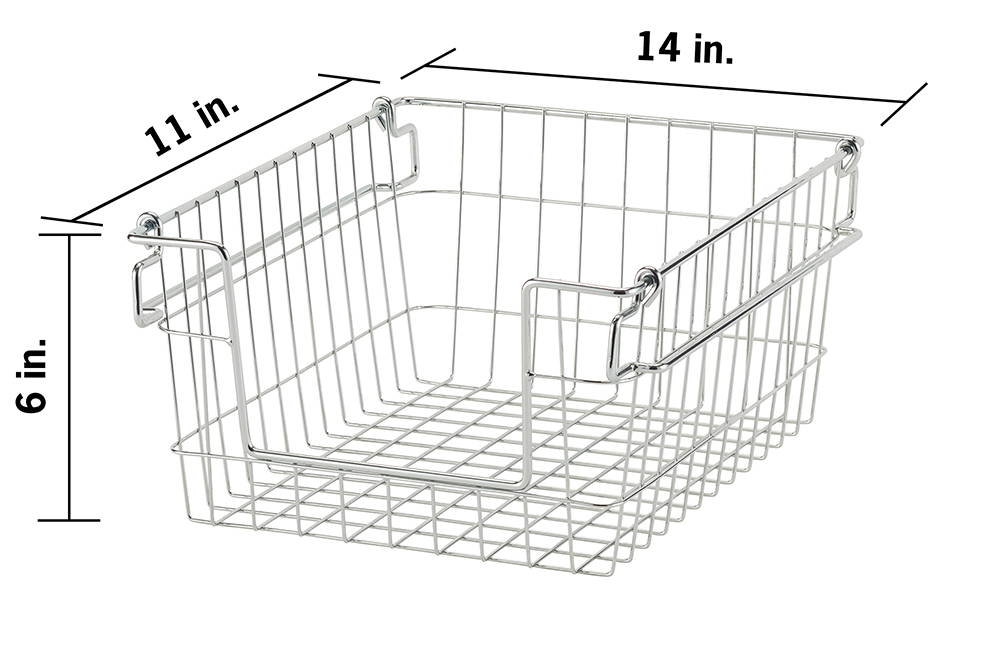 Dimensions of chrome wire basket