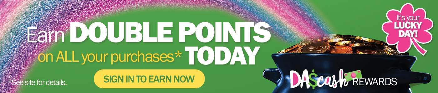 Earn Double Rewards Points NOW!