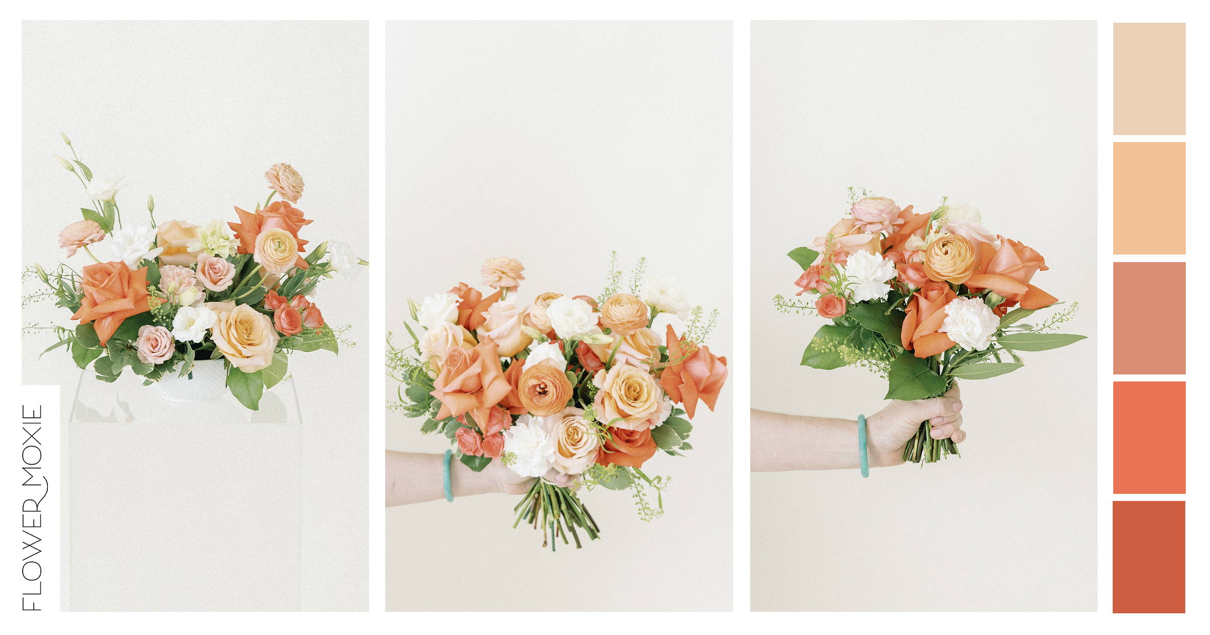 peach wedding flower inspiration