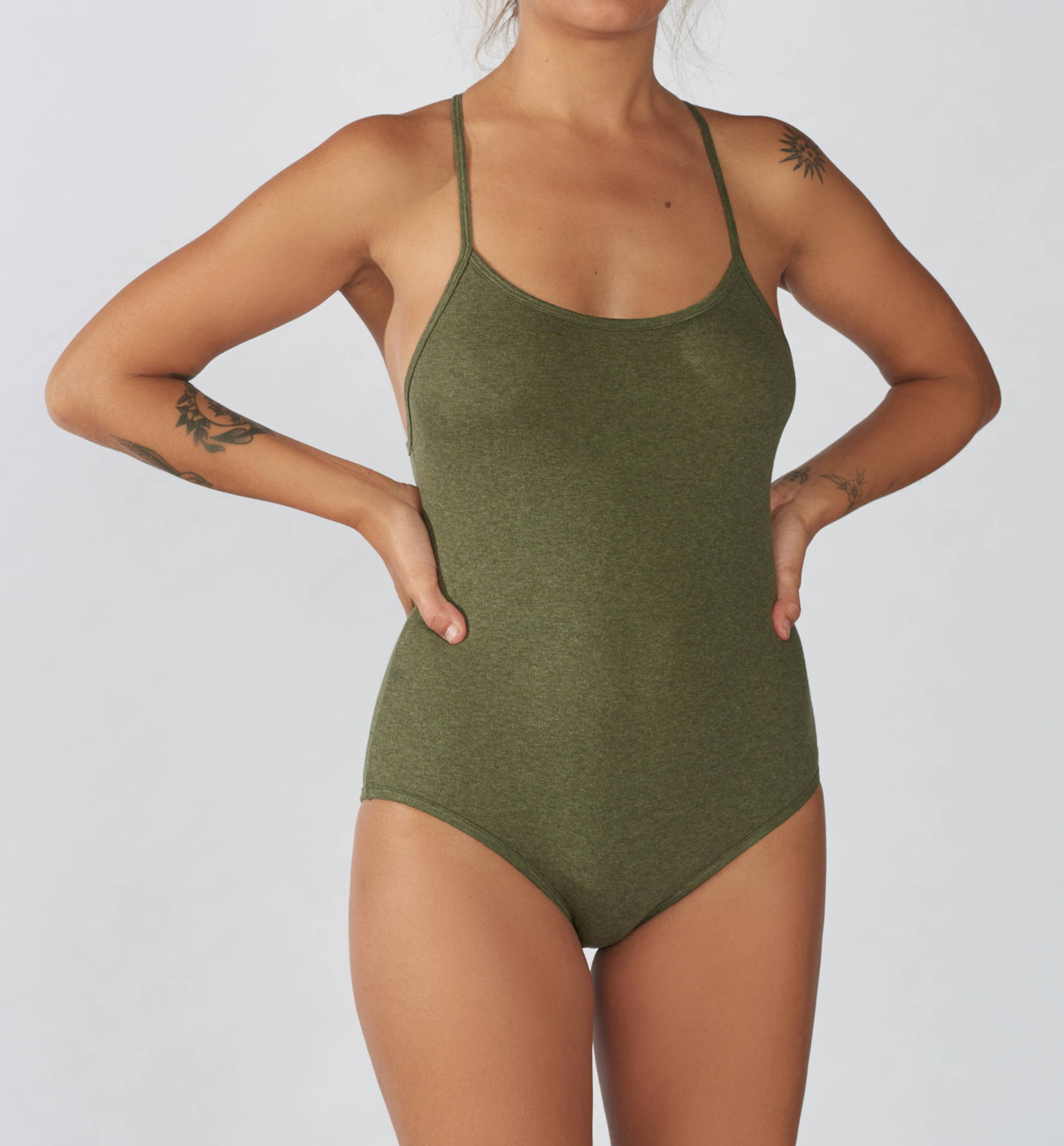 Army green bodysuit