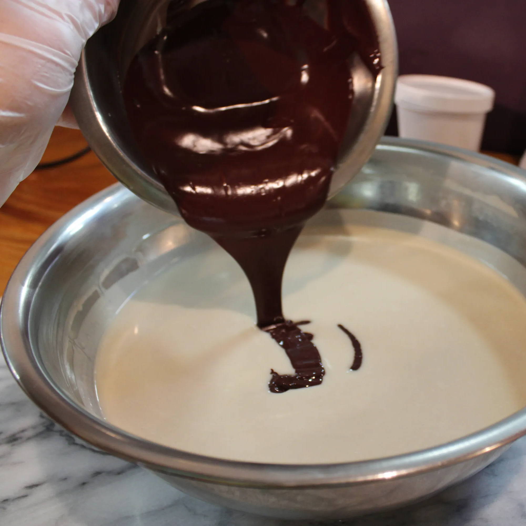 Chocolate Ice Cream Making