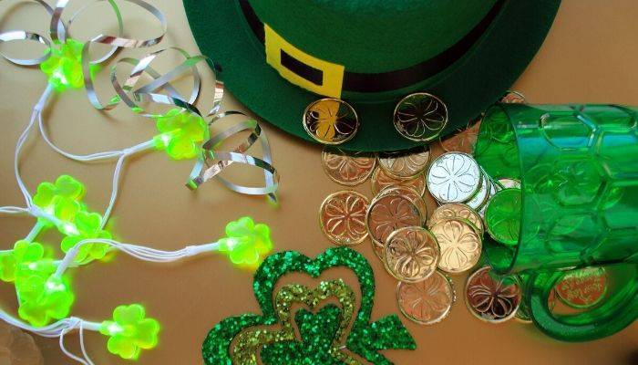 St. Patrick's Day decorations and novelty items