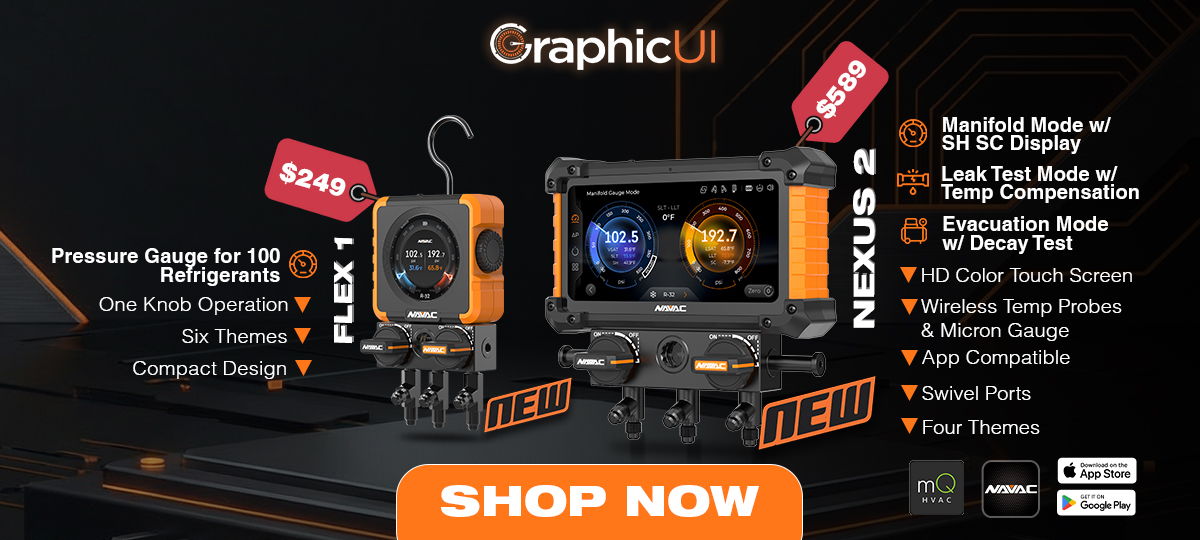New from NAVAC - Flex 1 and Nexus 2 Digital Manifolds