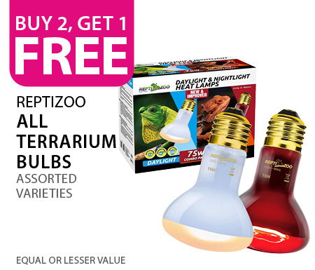 Buy 2, get 1 free Reptizoo Terrarium Bulbs