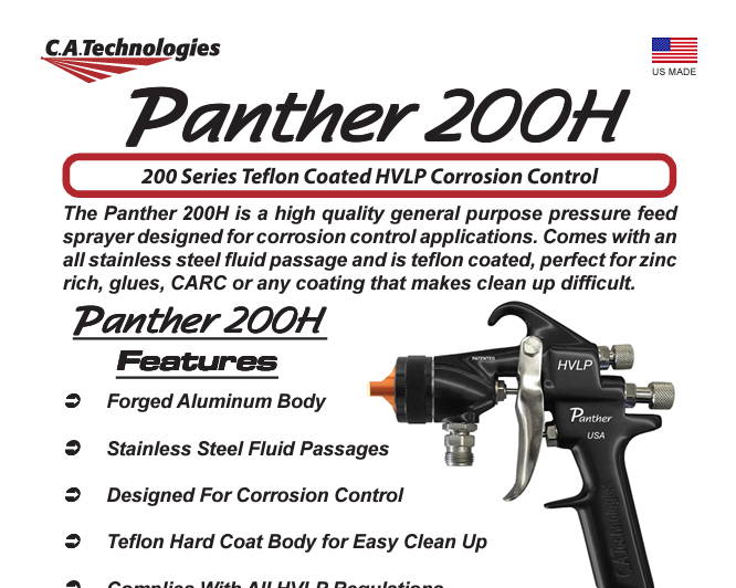 Panther 200H HVLP (Corrosion Control) Sales sheet