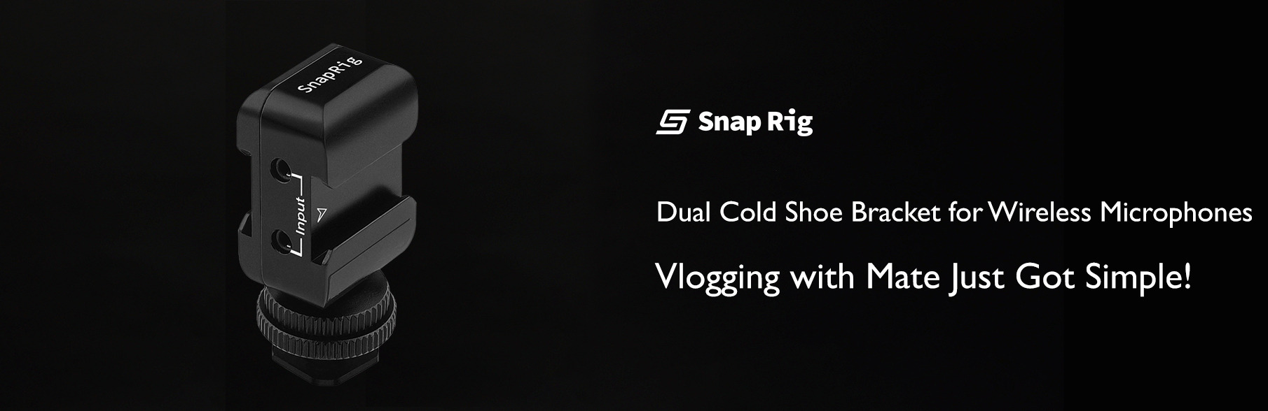 Proaim SnapRig Dual Cold Shoe Bracket for Rode Wireless GO & Saramonic Blink 500 Mics