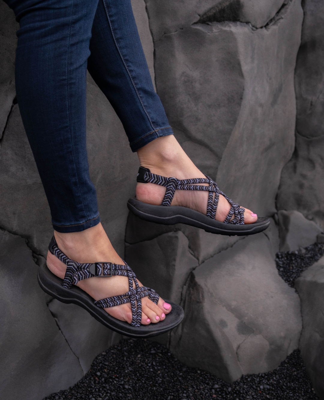 woman wearing Siena sandal