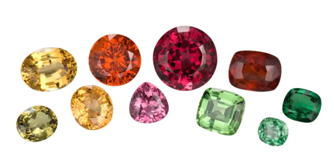 Different Garnet Gemstone Colors