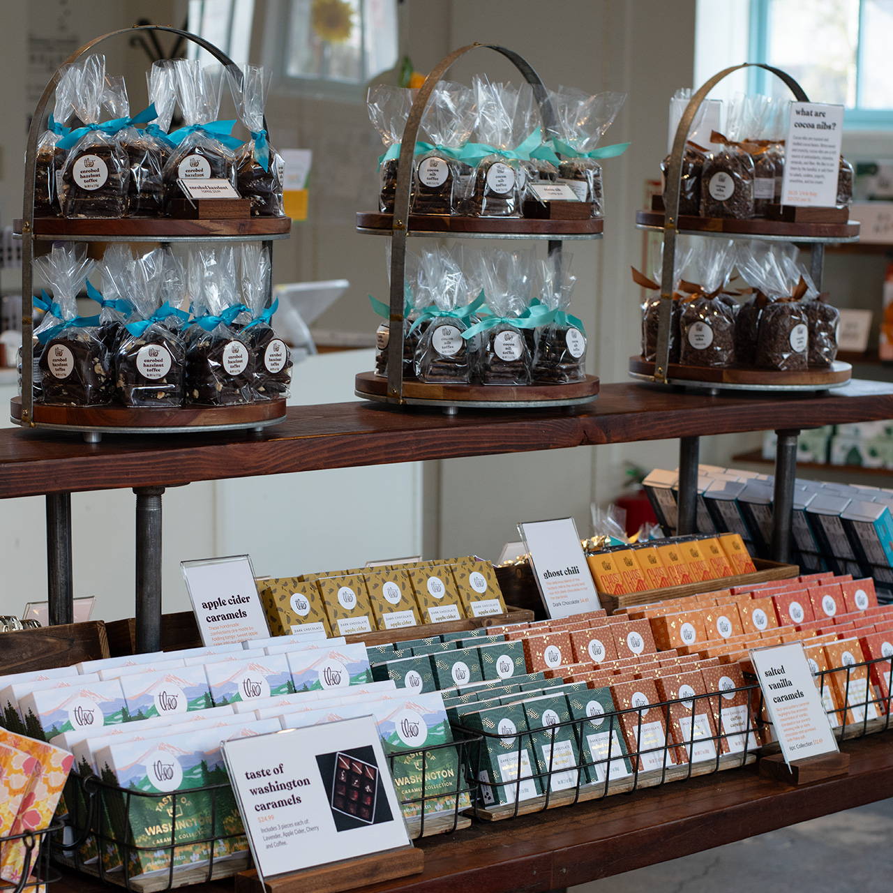 Handmade confection displays in the Flagship Store