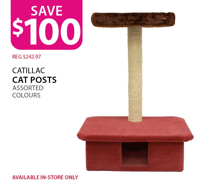 $100 off (reg $242.97) Catillac Cat Posts. Available in-store only