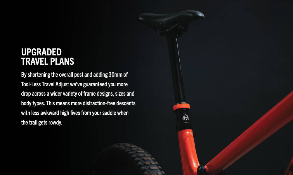 pnw components loam dropper post upgraded travel plans infographic