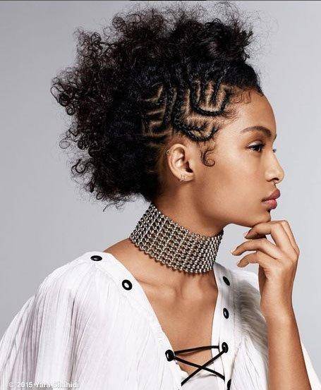 Natural cornrow braids
