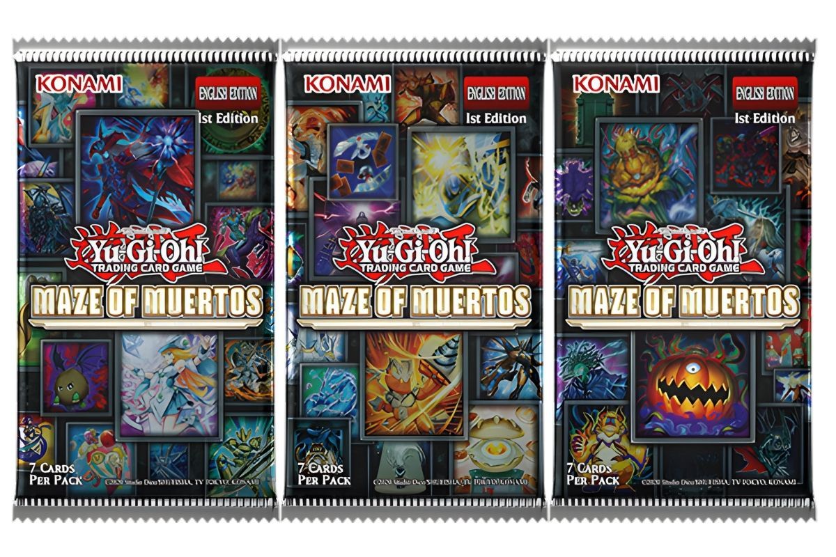 yugioh maze of muertos card list Three booster packs of Yu-Gi-Oh! cards, titled 