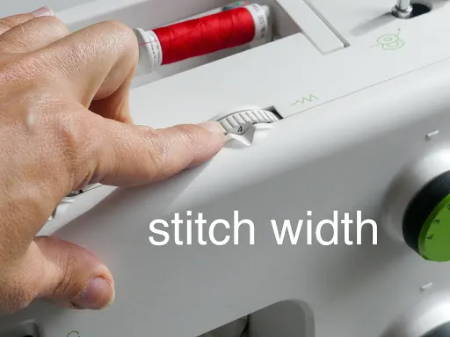 Stitch Width Dial on Sewing Machine