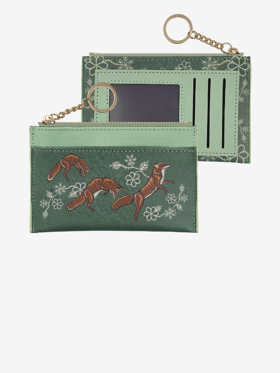 Foxes (Wagooshna) Zippered Card Wallet by Storm Angeconeb