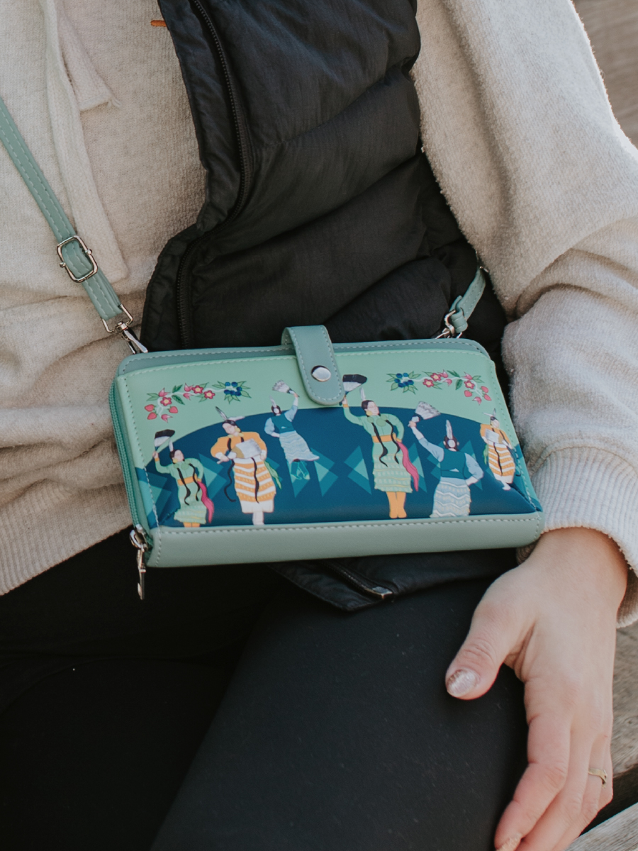 Jingle Dress Dancers Smartphone Crossbody Bag by Storm Angeconeb