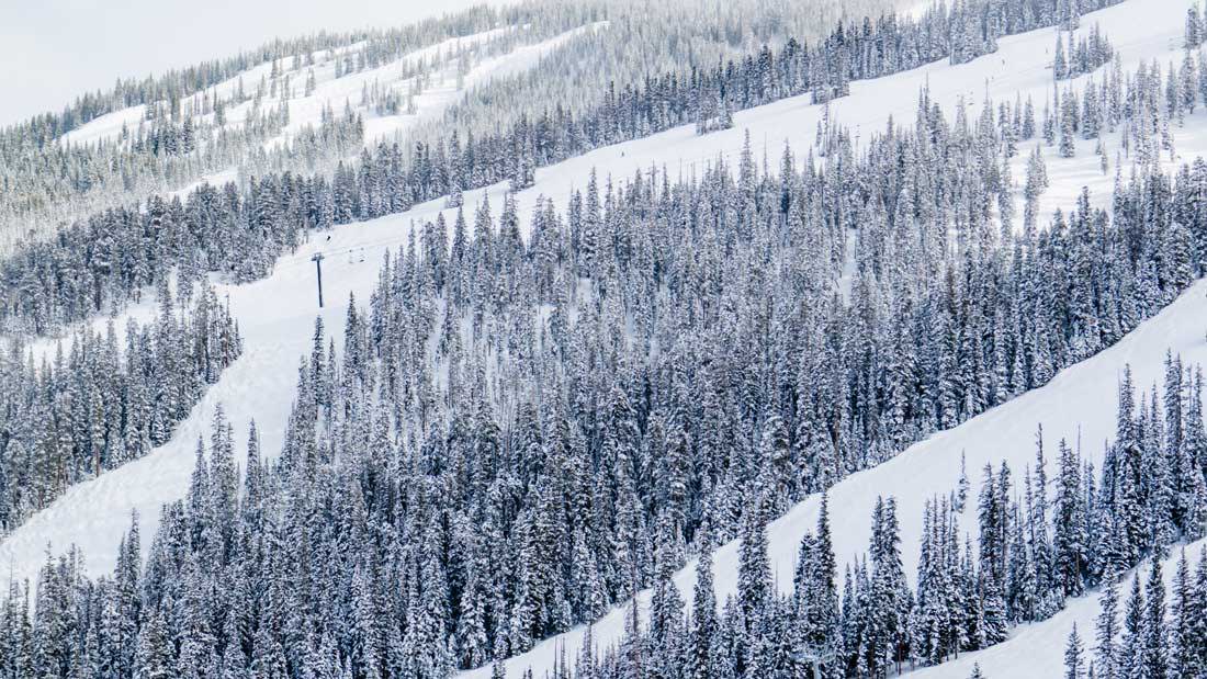 Ski fields at Aspen, Colorado