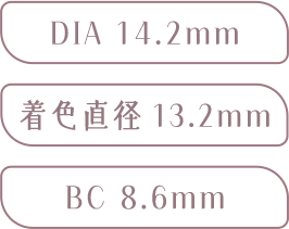 DIA14.2mm 着色直径13.2mm BC8.6mm