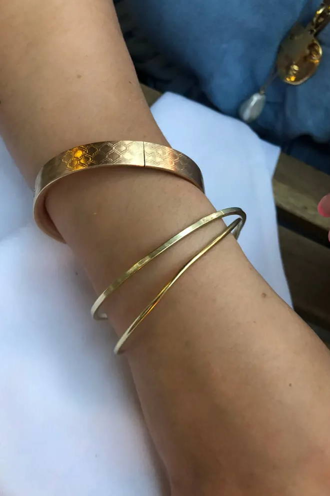 Jessica Kiraly gold bangle