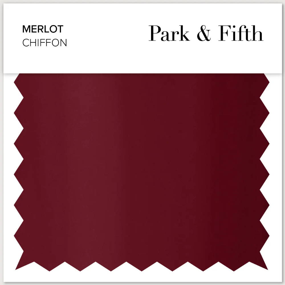 Merlot chiffon fabric swatch from Park & Fifth.