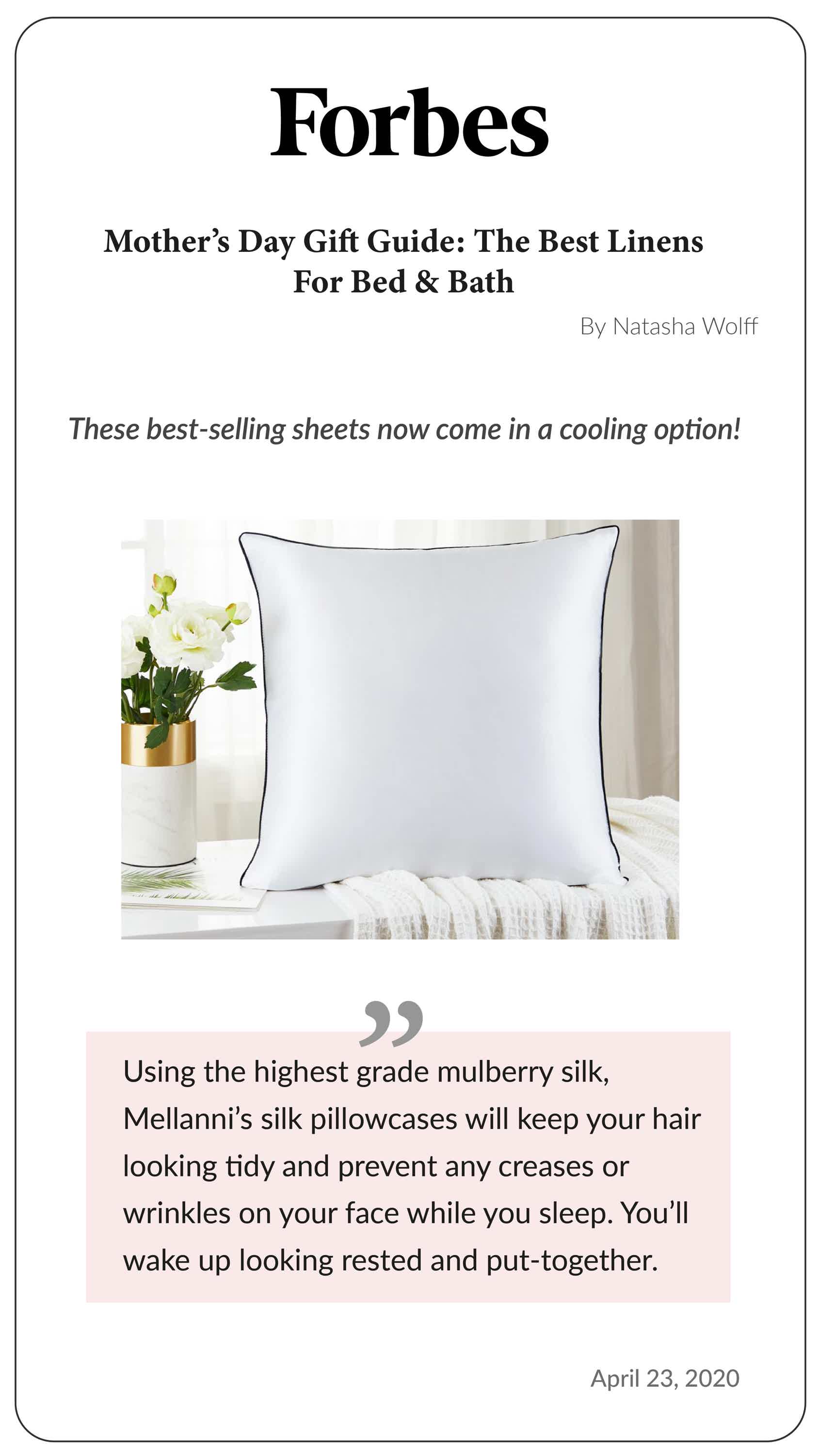 Our Cooling Bedsheet is in Forbes