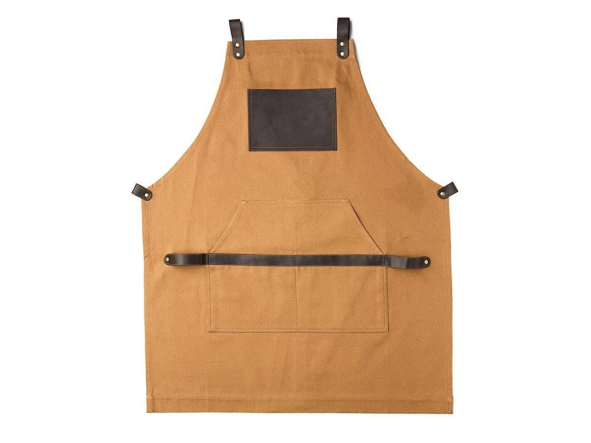 Woodworking apron with Leather Straps