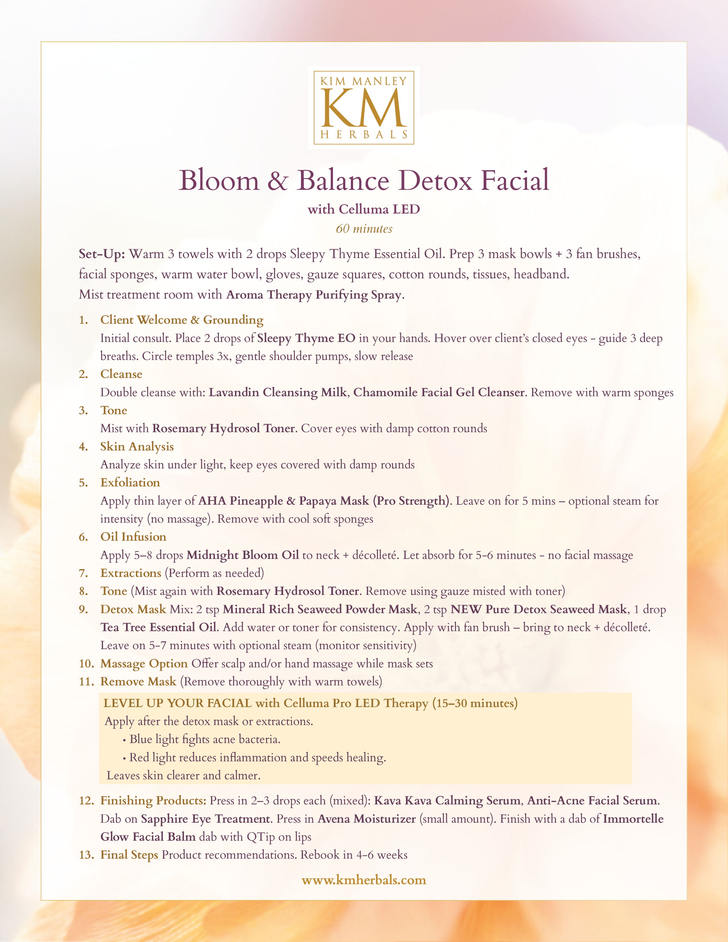 Bloom & Balance Detox Facial Protocol