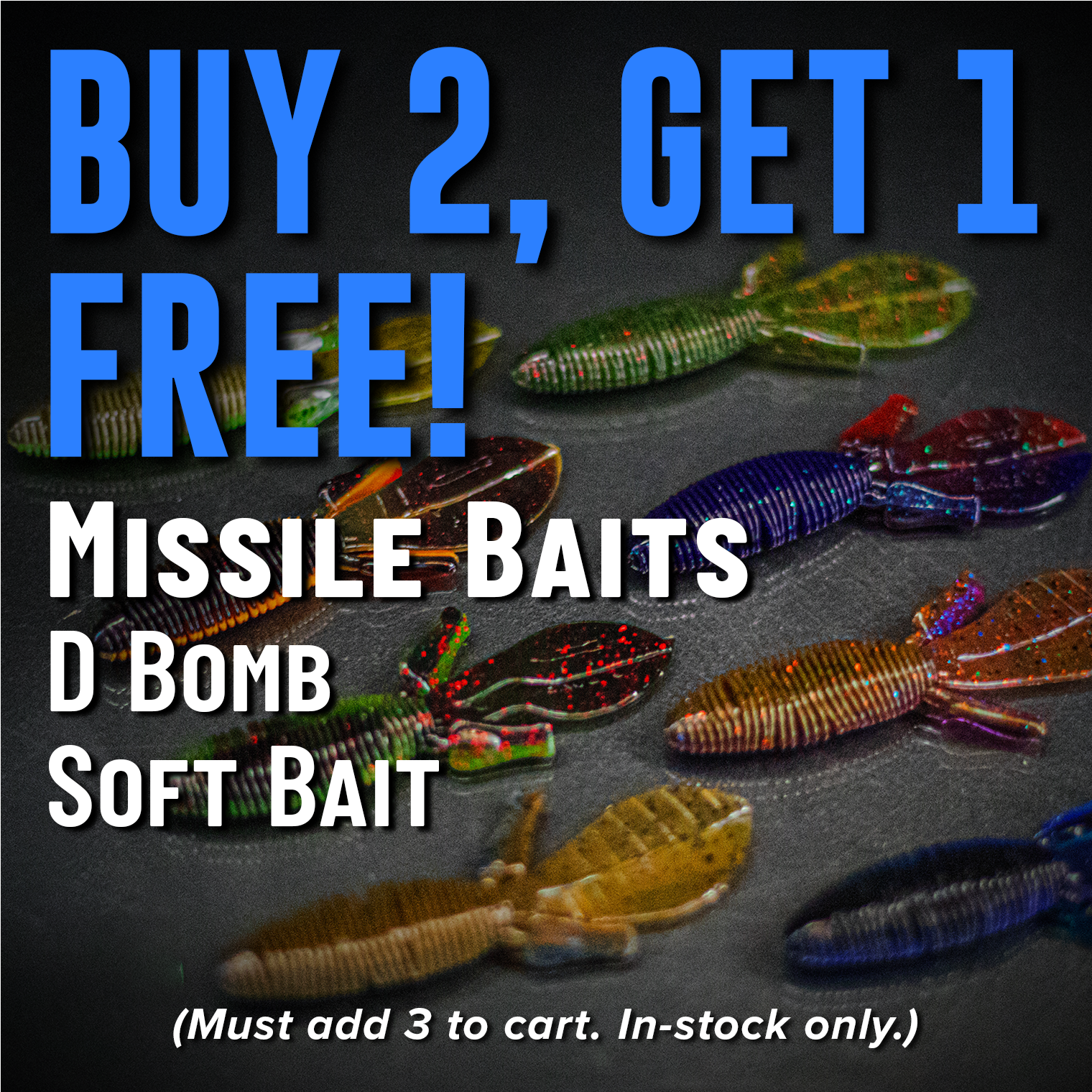 Buy 2, Get 1 Free! Missle Baits D Bomb Soft Bait (Must add 2 to cart. In-stock only.)