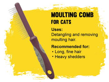 Moulting comb for cats