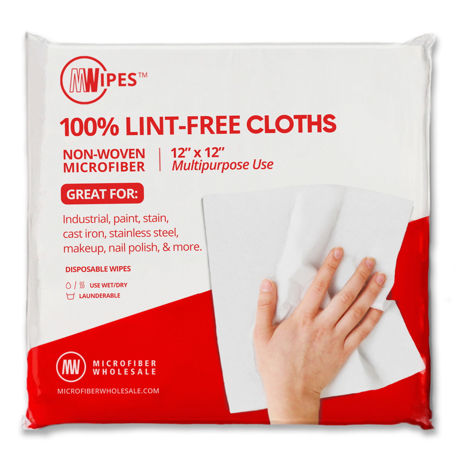 100% lint-free cloths, non-woven microfiber for multipurpose use.