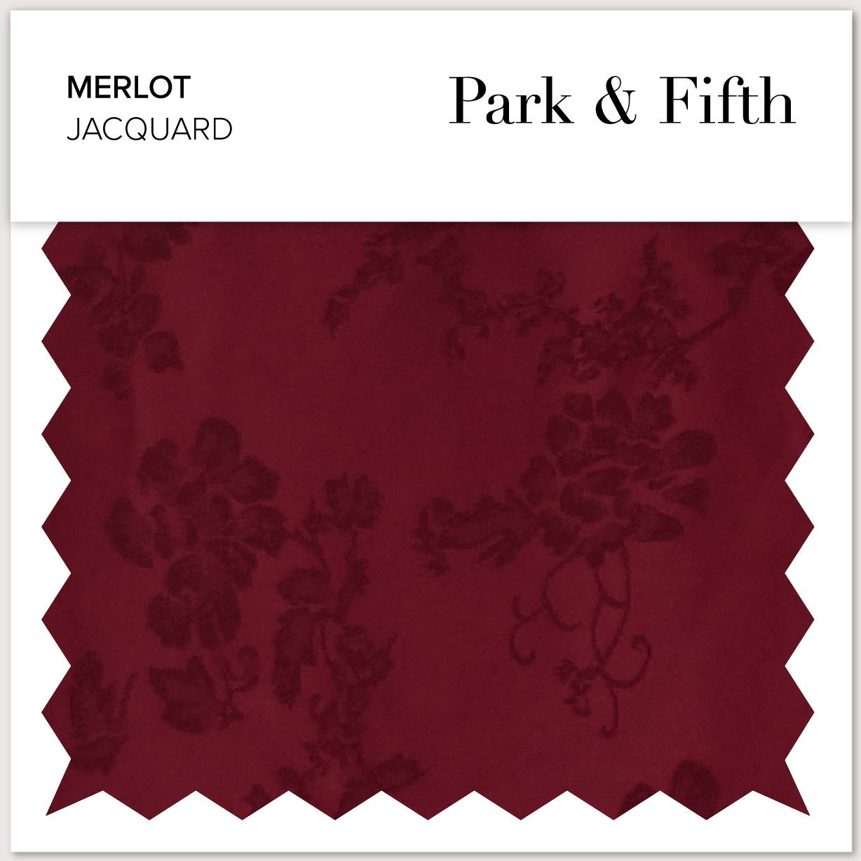Merlot jacquard fabric swatch from Park & Fifth.