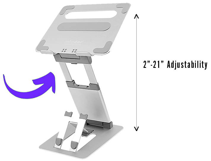 Image showing of laptop tower II stand adjustability up to 21