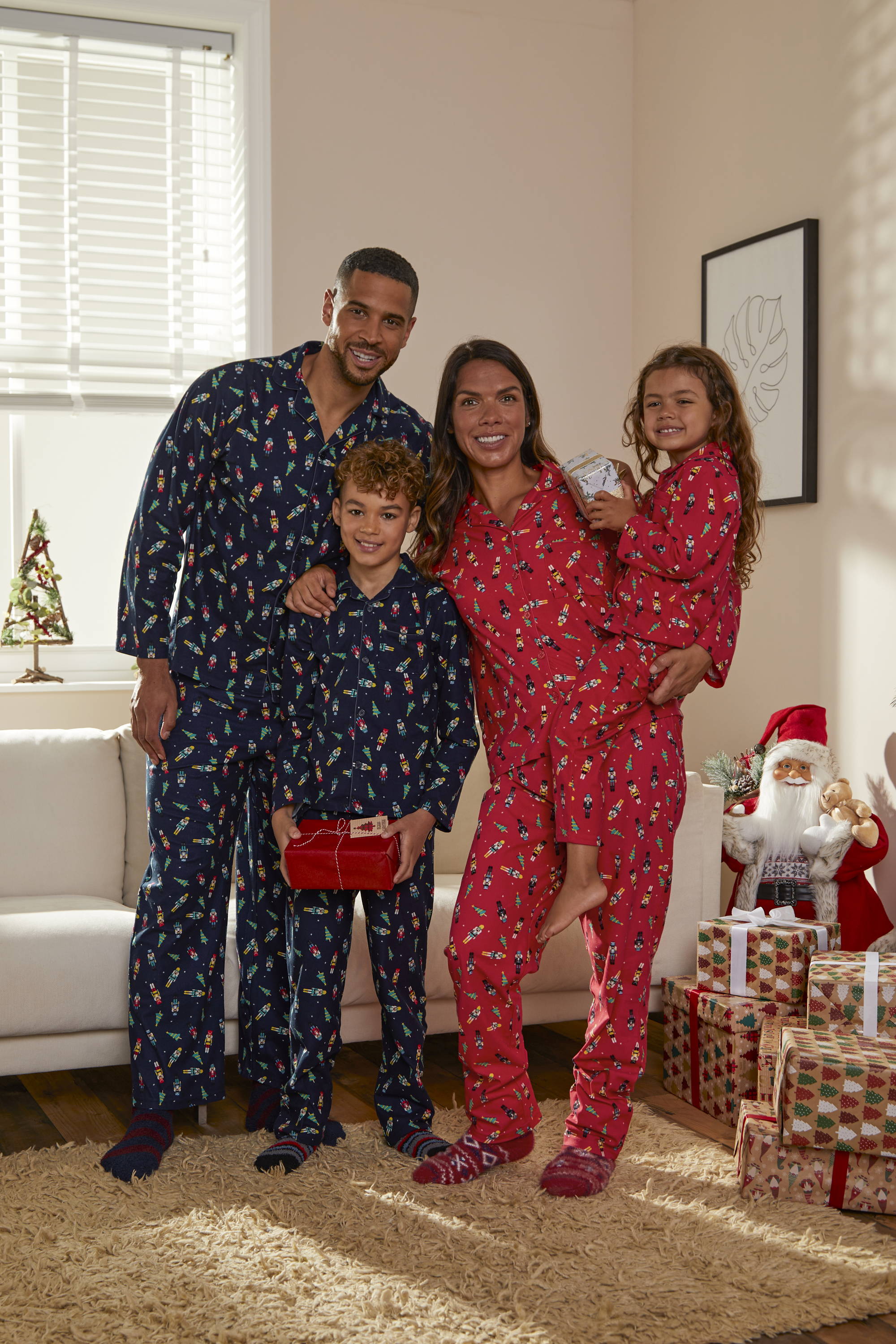 Matching festive family PJs