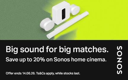 Save up to 20% on Sonos home cinema.