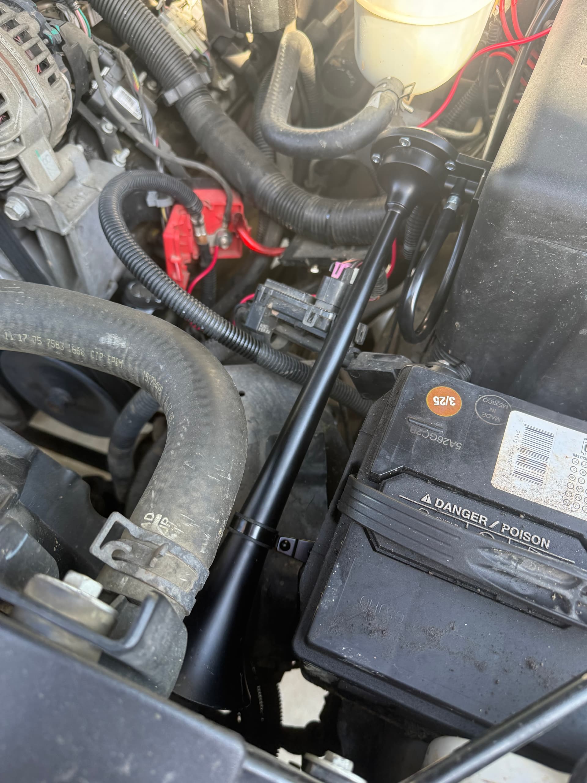 Blake's 2006 Chevy Suburban Truck train horn installation detail with Sniper Electric Horn photo 3