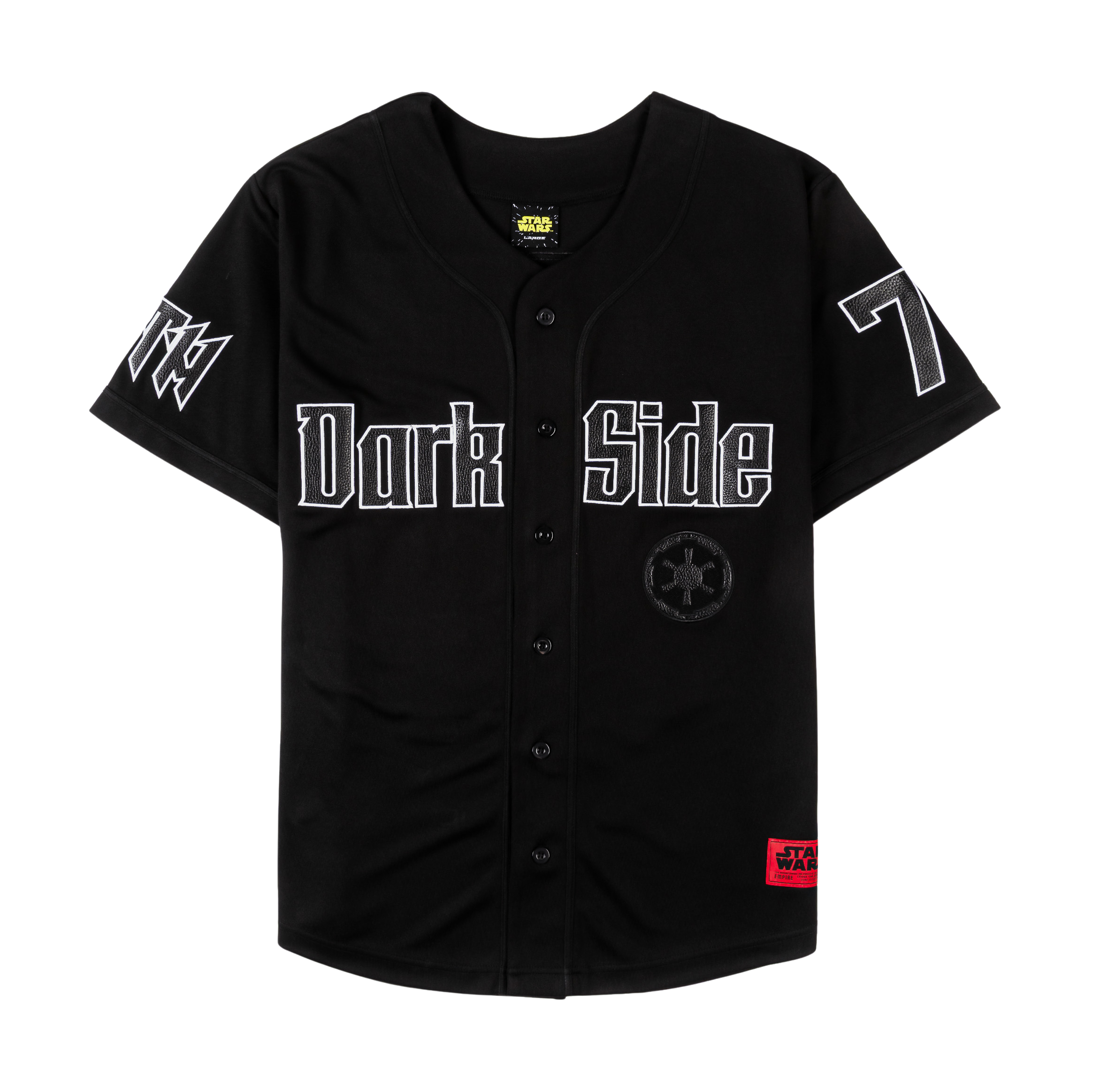 Black baseball jersey with 