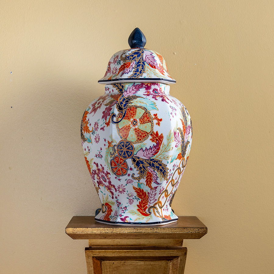 WILLIAMSBURG Tobacco Leaf Hex Jar by Port 68