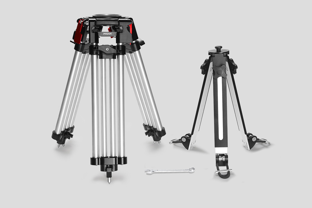 Proaim HD 100mm Bowl Baby Camera Tripod Stand w Lever-Friction & Aluminum Spreader